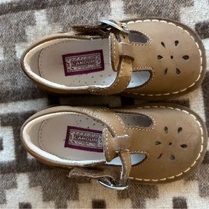 L’Amour Brown Suede Mary Janes Size 6